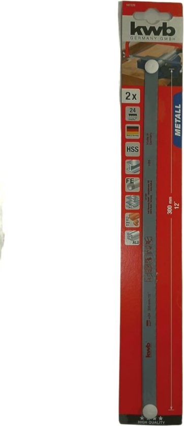 Lame de scie à métaux HSS flexible 300 mm kwb 187220
