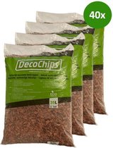 40 x 35L DecoChips Houtsnippers Rood
