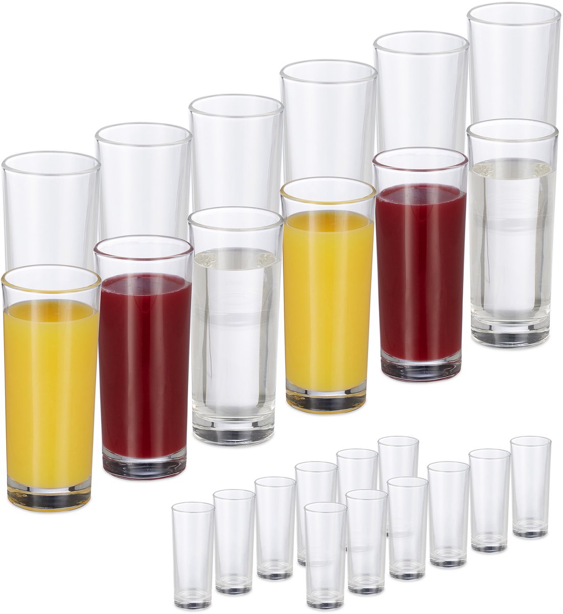 24x longdrinkglazen - glazen set - 300 ml - waterglazen - drinkglazen