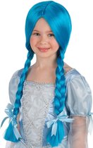 Carnival Toys Pruik Meisjes Synthetisch Blauw One-size
