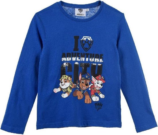 Nickelodeon - Paw Patrol - movie 2021 - jongens - longsleeve - 100% Jersey katoen - blauw - maat 110