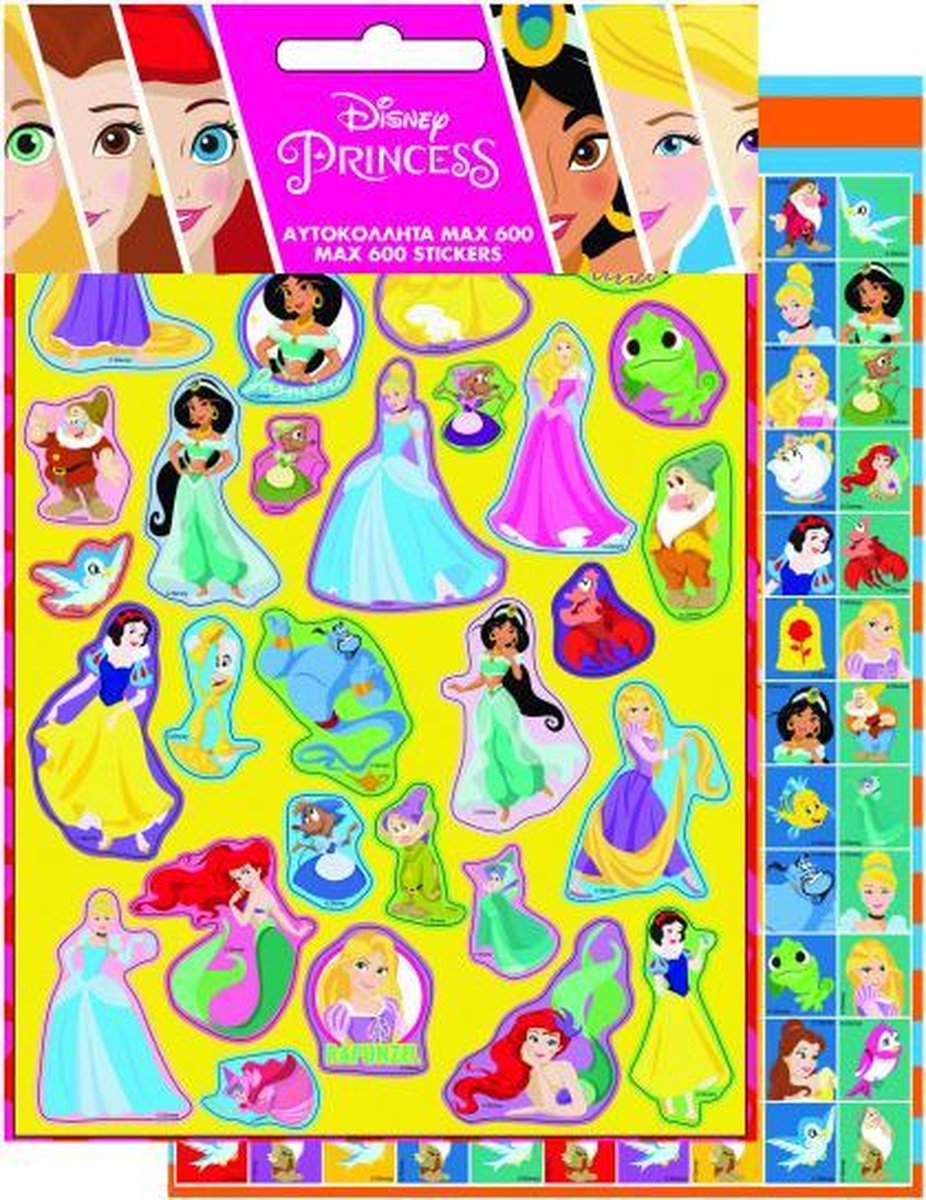 Afbeelding van product Disney  stickers Princess meisjes 23 x 14 cm vinyl 600 stuks
