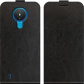 Cazy Nokia 1.4 hoesje - Leren Flip Cover met Pashouder - zwart