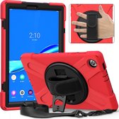 Lenovo Tab M10 HD Hoes - 2e Generatie - Hand Strap Armor Case - 10.1 Inch - Rood