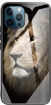 Gehard glas + TPU-randbeschermhoes voor iPhone 13 Pro (Lion)