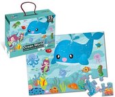 vloerpuzzel Ocean World junior 60 cm 35-delig