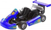 kart die-cast 12 cm blauw