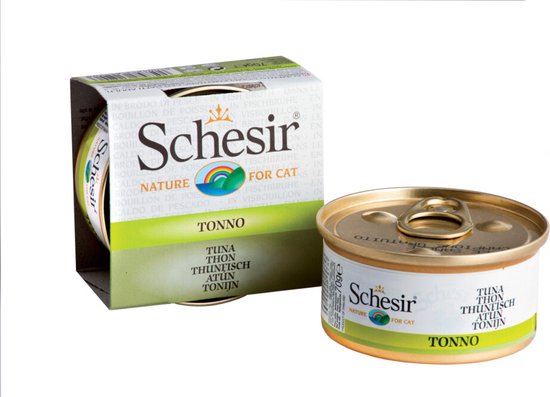 14x Schesir Kattenvoer Gekookte Tonijn 70 gr