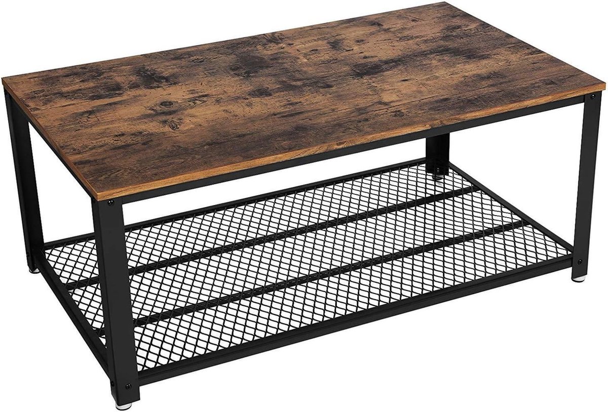 Nancy's Chatham Salontafel Industrieel - Vintage Tafel - Salontafels Hout - 106,2 x 45 x 60,2 CM