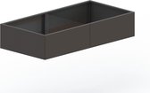 MySteel Gepoedercoat staal plantenbak Texas xxl 2000x1000  - Kleur: RAL9010 (wit) - Hoogte: 800mm