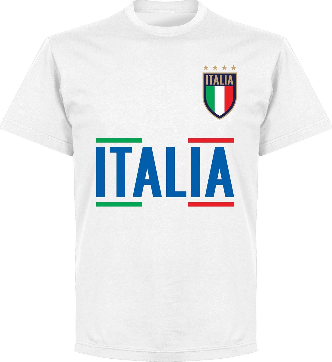 Italië Squadra Azzurra Team T-Shirt - Wit - 3XL