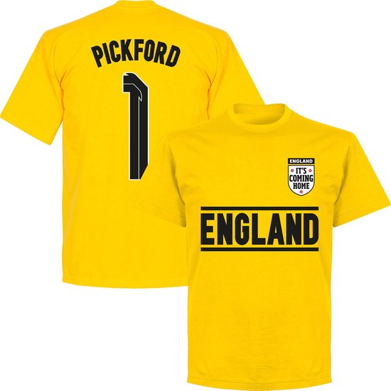 Engeland Pickford 1 Keeper Team T-Shirt - Geel - L