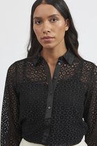 Vila Blouse Vijania L/s Lace Shirt 14068906 Black Dames Maat - W36