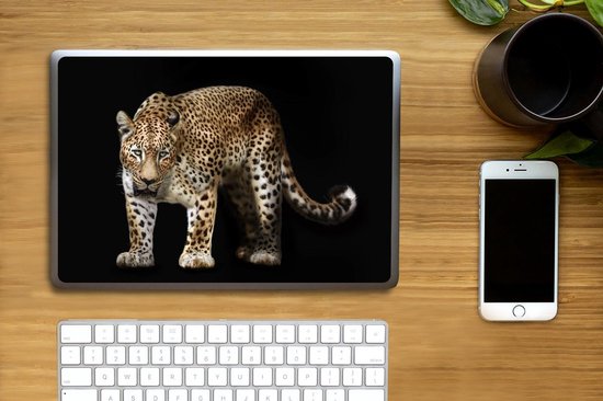 Sticker ordinateur portable - 12,3 pouces - Léopard - Sauvage - Zwart