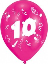 ballonnen 10 jaar 25,4 cm latex 8 stuks