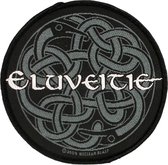 Eluveitie Celtic Knot Logo Standard Woven Patch Embleem Zwart/Wit