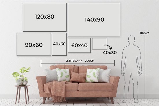 Toile Peinture Amérique - Berg - Reflet - 180x120 cm - Décoration murale XXL