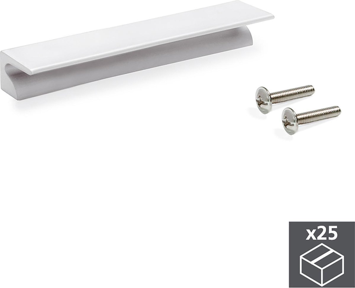 Emuca Meubelgrepen, gatenafstand 64 mm, Aluminium, Mat geanodiseerd, 25 st.