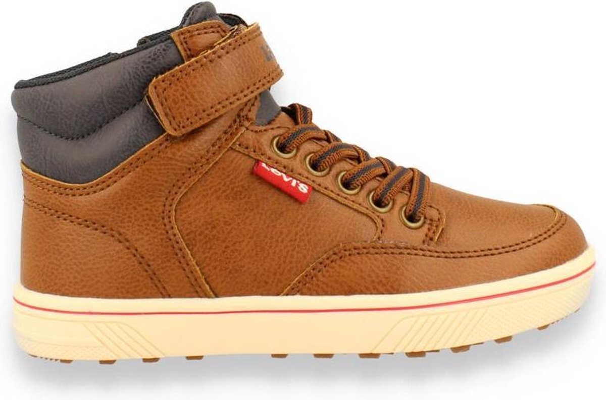 Levi's Houston mid vel jongens sneaker hoog COGNAC - Schoenen.nl