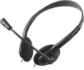 Trust Chat Headset - Koptelefoons Stereo headset - Computer headset - Koptelefoon met Microfoon - Koptelefoon voor PC, Laptop, Gaming, Skype - Headset Met Microfoon - Zwart