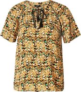 YESTA Leila Blouse - Fresh Orange/MultiCo - maat 3(52)