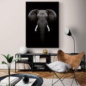 Poster Dark Elephant - Plexiglas - Meerdere Afmetingen & Prijzen | Wanddecoratie - Interieur - Art - Wonen - Schilderij - Kunst