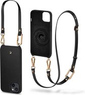 Spigen Cyrill Classic Charm kunstleer en TPU hoesje voor iPhone 13 - zwart