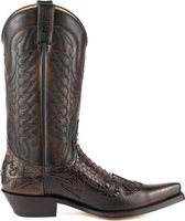 Mayura Boots 1935P Bruin/ Roestbruin Spitse Cowboy Western Laarzen Schuine Hak Rechte Schacht Treklussen Goodyear Welted Maat EU 46