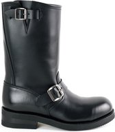 Mayura Boots 1590 Zwart/ Biker Motorlaarzen Heren Ronde Stalen Neus Anti Slip Zool Echt leer Maat EU 47