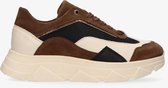 Tango | Kady fat 22-p brown multicolour sneaker - off white sole | Maat: 40