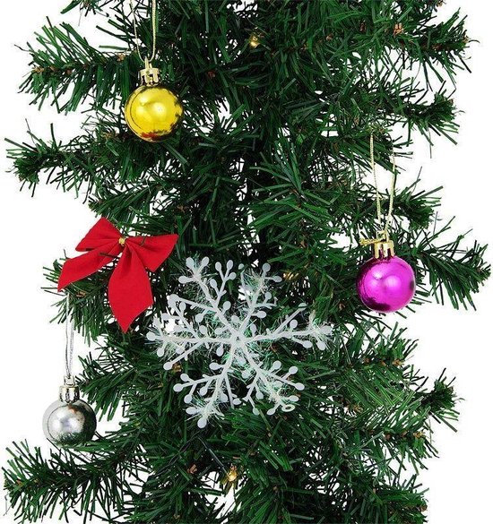 Kerstslinger met verlichting, 5 m, kerstdecoratie, slinger met 50 ledlampen, IP44 verlichte kerstslinger, werkt op batterijen, voor kerstdecoratie, binnen en buiten, kerstboom, trap, 5 m, groen-B