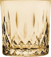 Clayre & Eef Waterglas Ø8x9 cm 300 ml Bruin Glas Drinkbeker Drinkglas