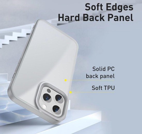 Baseus Apple iPhone 13 Pro Coque Arrière TPU Transparent Grijs