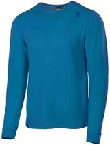 Ivanhoe trui lange mouwen shirt Leo voor heren van merino wol - Blauw