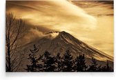 Walljar - Windy Snow Mountain - Muurdecoratie - Poster