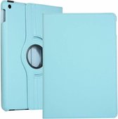 Case2go - Tablet hoes geschikt voor iPad 10.2 Inch 2021 / 2020 / 2019 - Draaibare Book Case Cover - Licht Blauw