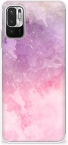 Telefoonhoesje Xiaomi Redmi Note 10 5G Silicone Back Cover Pink Purple Paint
