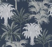 AS Creation MICHALSKY - Palmbomen behang - Palmen - blauw grijs wit - 1005 x 53 cm