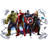 Muursticker The Avengers | The Avengers door muur (3D-effect) | Muursticker superheld Marvel Avengers | Deursticker Kinderkamer Jongenskamer | 60 x 90 cm - Topkwaliteit 2
