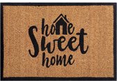 Sunfield Deurmat Home Sweet Home 60x40cm | Deurmat voor binnen en buiten | Kokos vezel | Bruin