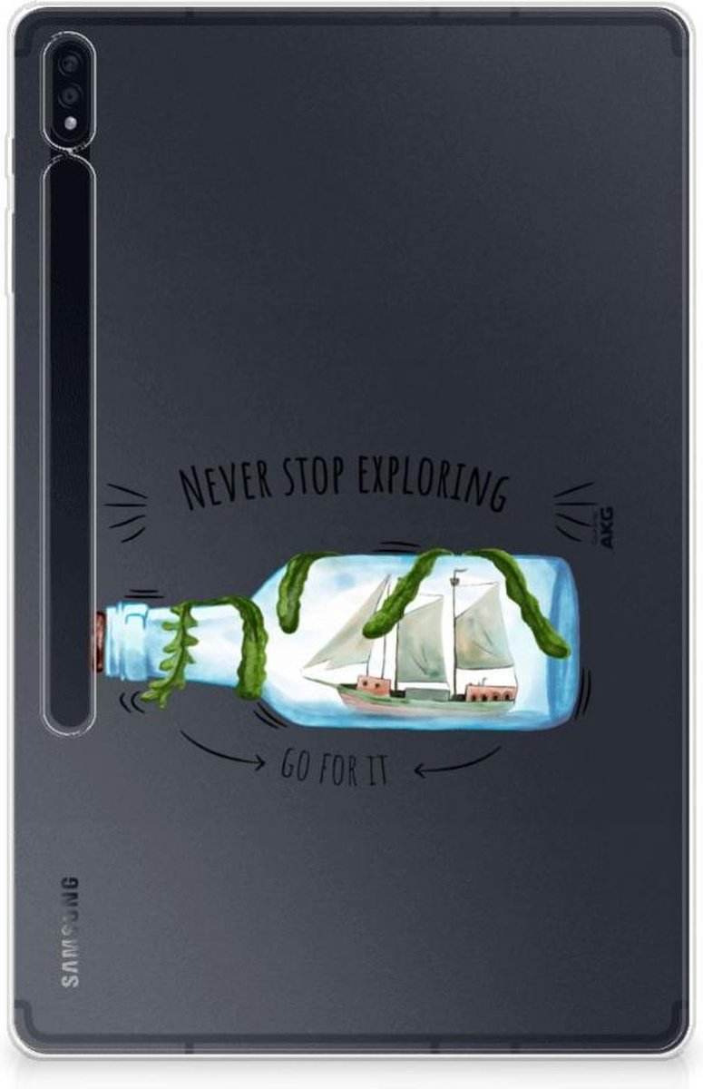 Back Cover voor Samsung Galaxy Tab S7 Plus | S8 Plus Tablet Back Cover Boho Bottle