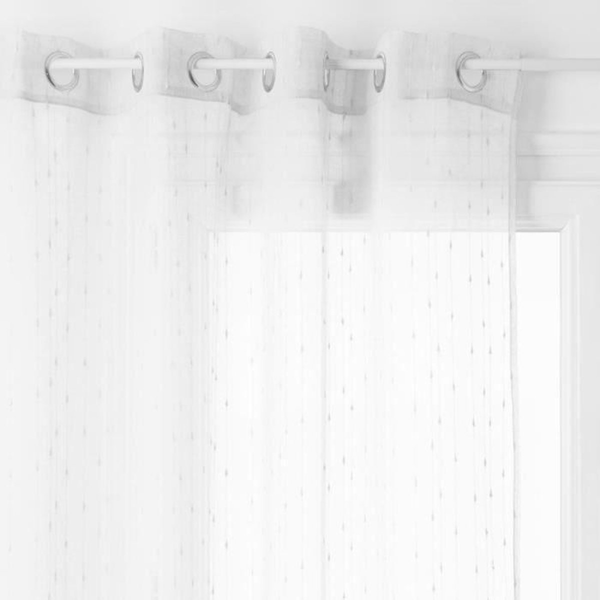 Anissa Gordijn - Vitrage Gordijnen - Sheer Curtains – Transparante Raamgordijnen - Lichtdoorlatend Gordijn voor Woonkamer & Slaapkamer - Pol