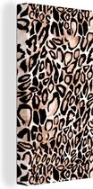 Tableau sur toile Impression Panthère - Zwart - Taches - 40x80 cm - Décoration murale