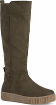 Marco Tozzi Dames Laarzen 2-2-25604-27 725 khaki F-breedte Maat: 37 EU