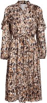 Smashed Lemon Jurk Brown & Gold S