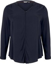 My True Me blouse Donkerblauw-48 (4Xl)