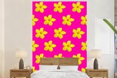 Papier peint - Papiers Papier peint photo Fleurs - Jaune - Motif - Largeur 195 cm x Hauteur 300 cm