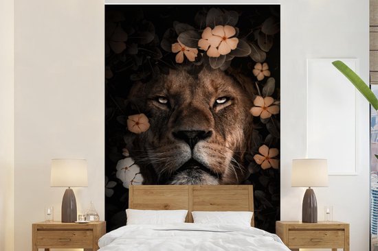 Papier peint - Papier peint Jungle - Papier peint photo - Fleurs - Largeur 160 cm x Hauteur 240 cm