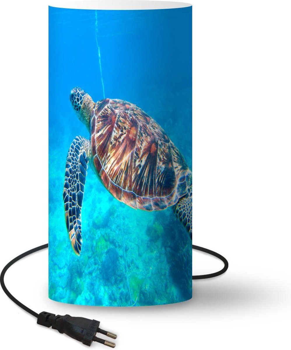 Lamptiger Tafellamp - Schildpad - Ø 25 Cm - E14 - Multicolor