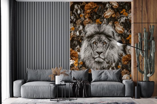 Papier peint - Papier peint photo Lion - Flora - Couleur - Largeur 155 cm x hauteur 240 cm